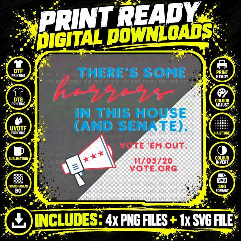 Horrors in This House (and Senate) T-Shirt Png SVG Digital Bundle