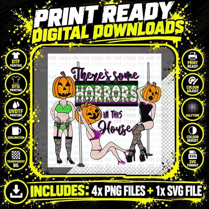 Horrors in This House T-Shirt Png SVG Digital Bundle