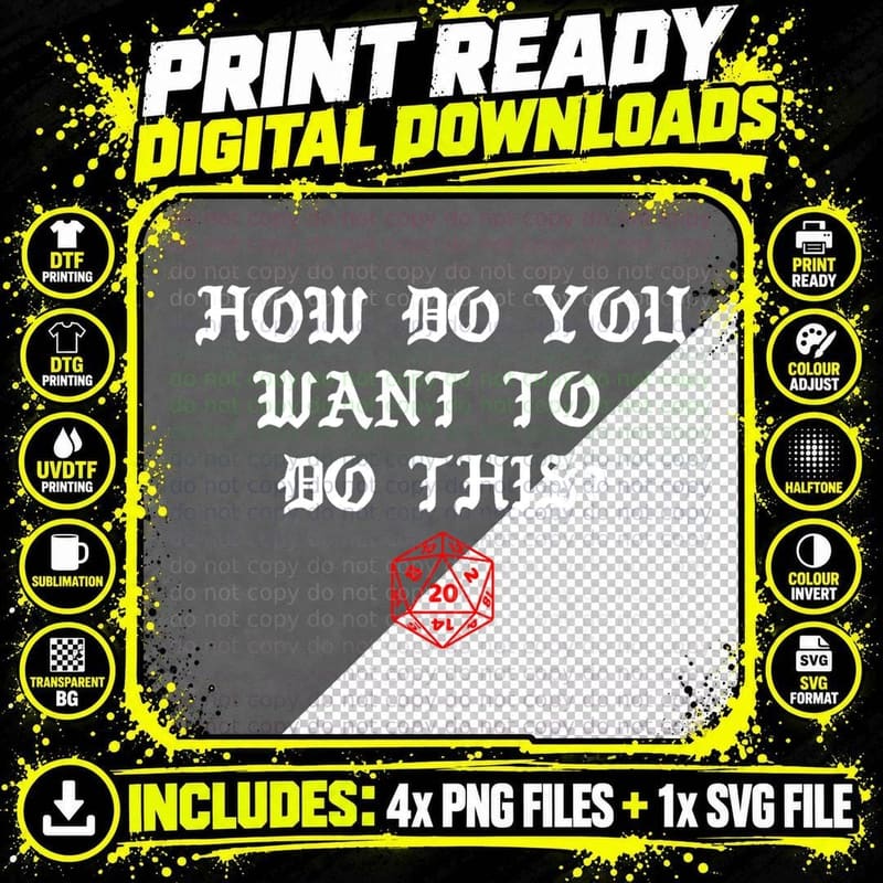 How Do You Want to Dice Game Master T-Shirt Png SVG Digital Bundle