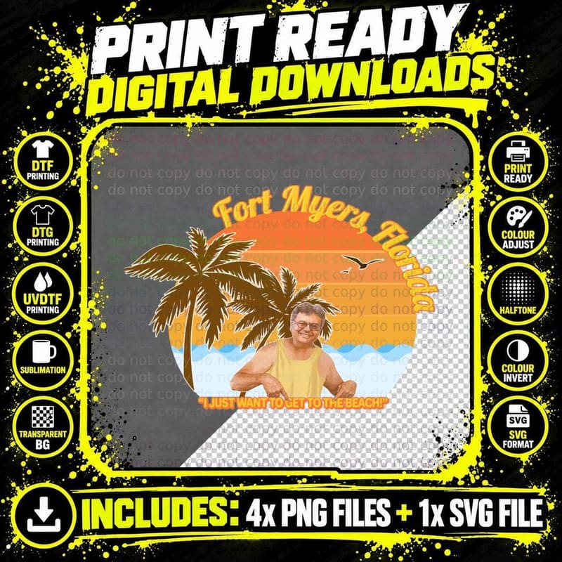 I Went to Ft Myers and All I Got Was This Stupid T-Shirt Png SVG Digital Bundle