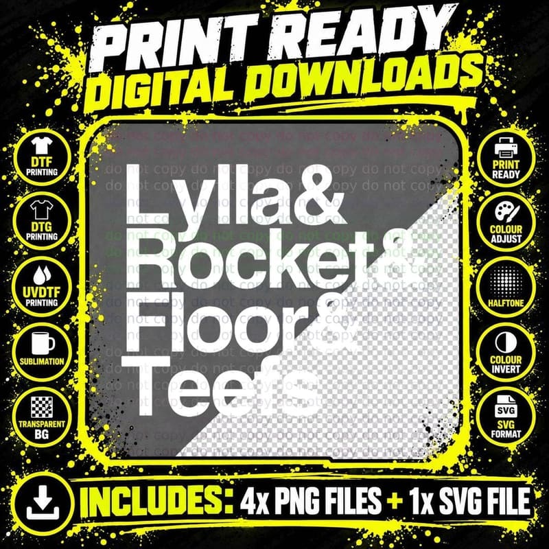 Lylla & Rocket & Floor & Fs T-Shirt Png SVG Digital Bundle