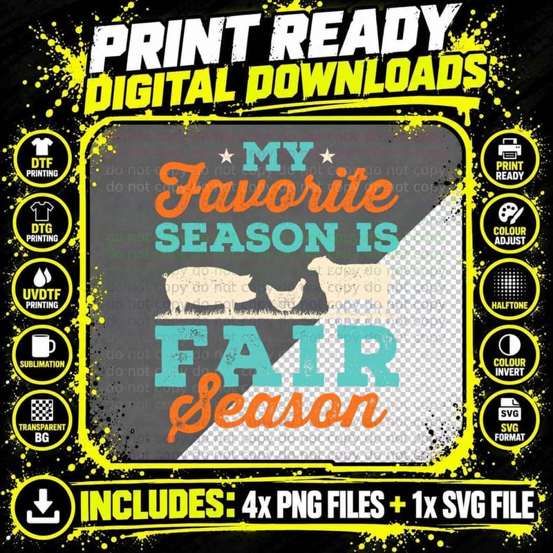 My Favorite Season Is Fair Season State County Fair Png SVG Digital Bundle