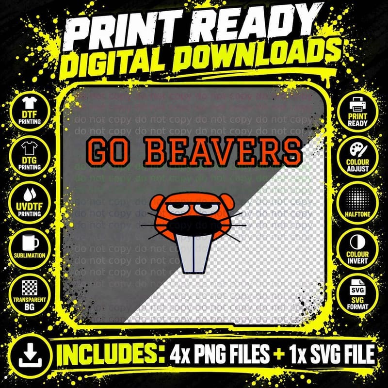 Oregon Beavers State College Sports Fans T-Shirt Png SVG Digital Bundle