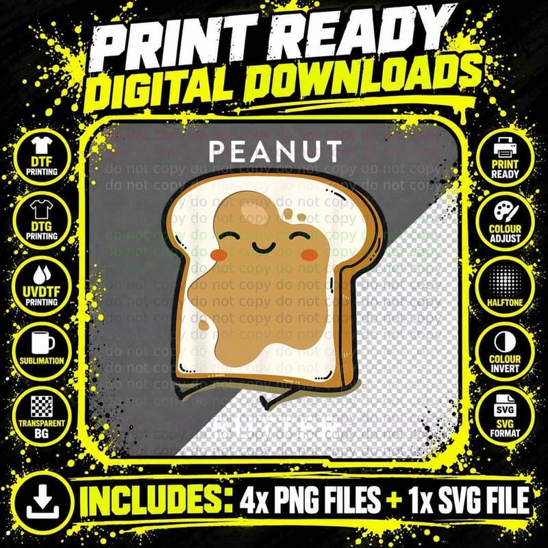 Peanut Butter and Jelly Matching Couple Shirts Cool Png SVG Digital Bundle