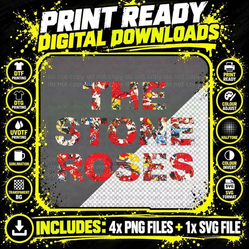 Red Stone Roses, Authentic Quality Graphic T-Shirt Png SVG Digital Bundle