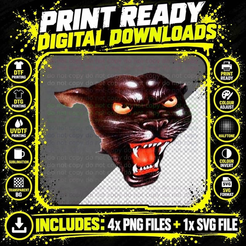 Rowdy Roddy Piper Panther T-Shirt Png SVG Digital Bundle