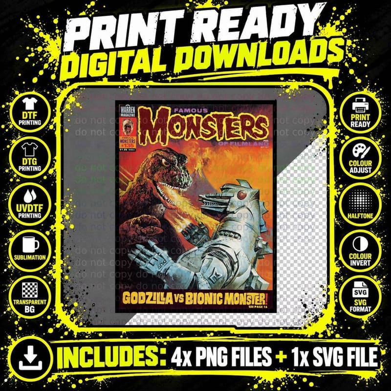 SO SOON! Another GREAT Famous Monsters OF Filmland Png SVG Digital Bundle