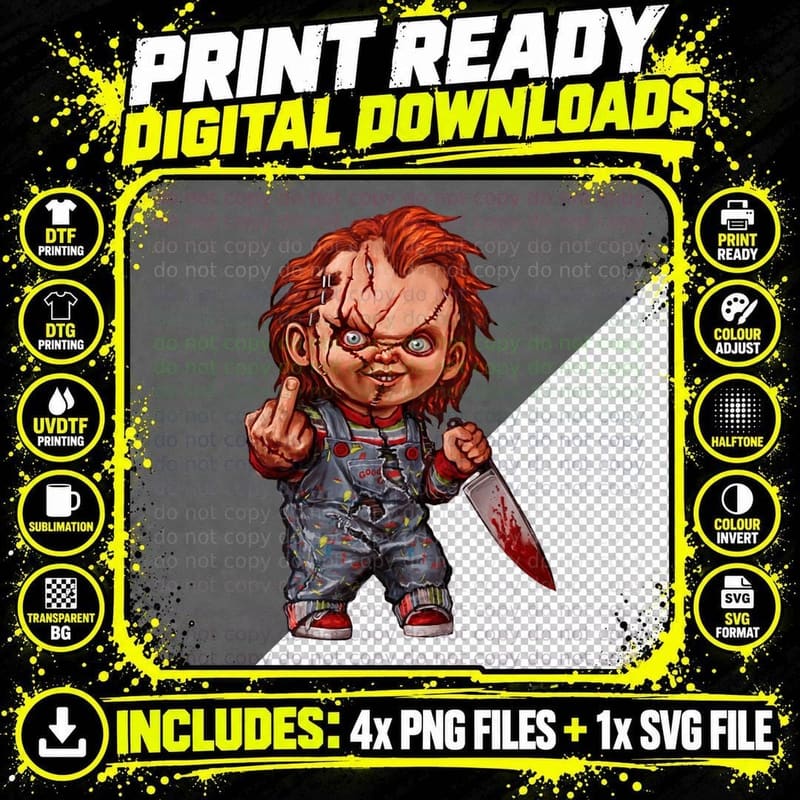 The Killer Doll T-Shirt Png SVG Digital Bundle