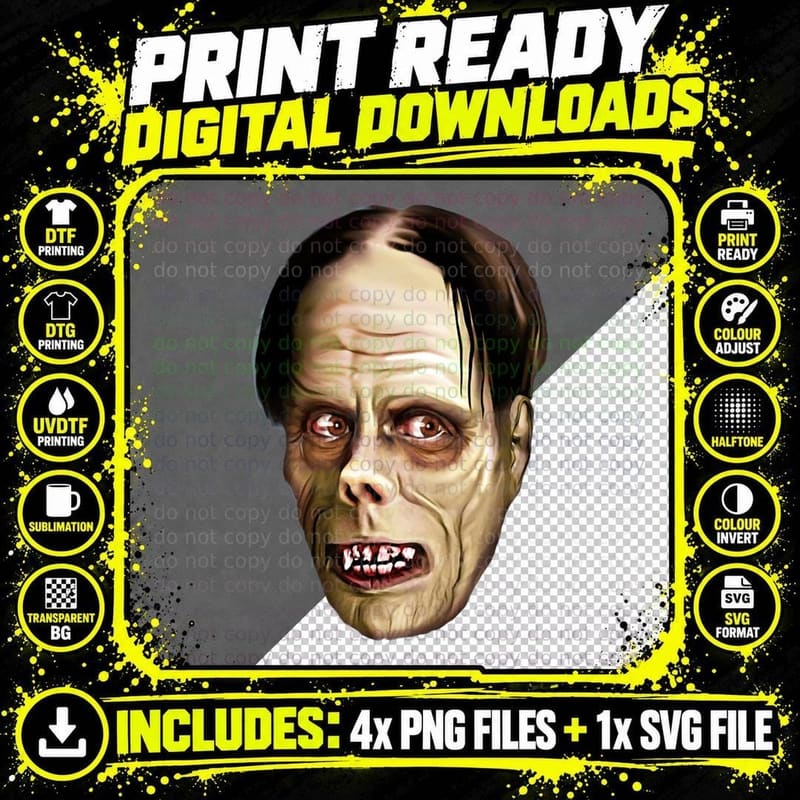 The Phantom of the Opera (1925) Scary Bustedth Monster Png SVG Digital Bundle