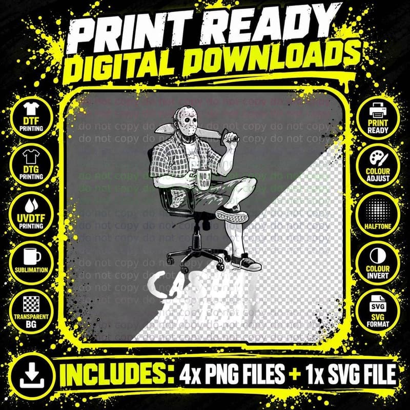 The Shaped Slasher T-Shirt Png SVG Digital Bundle