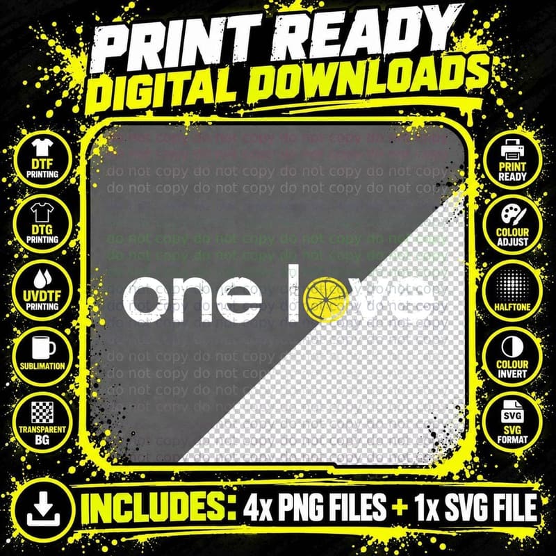 The Stone Roses One Love Indie Manchester Integrated Png SVG Digital Bundle