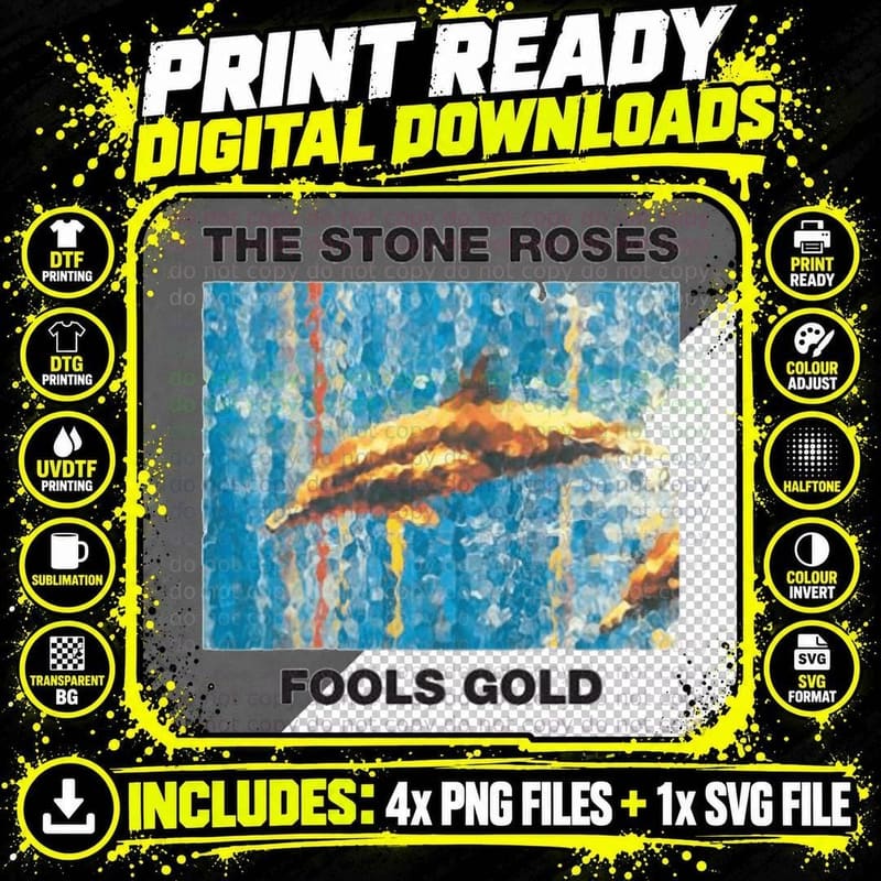 The Stones Fools Gold T-Shirt Png SVG Digital Bundle