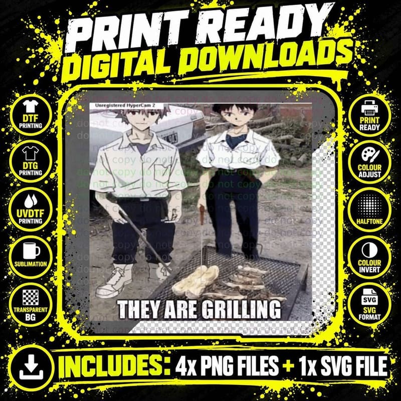 They Are Grilling T-Shirt Png SVG Digital Bundle