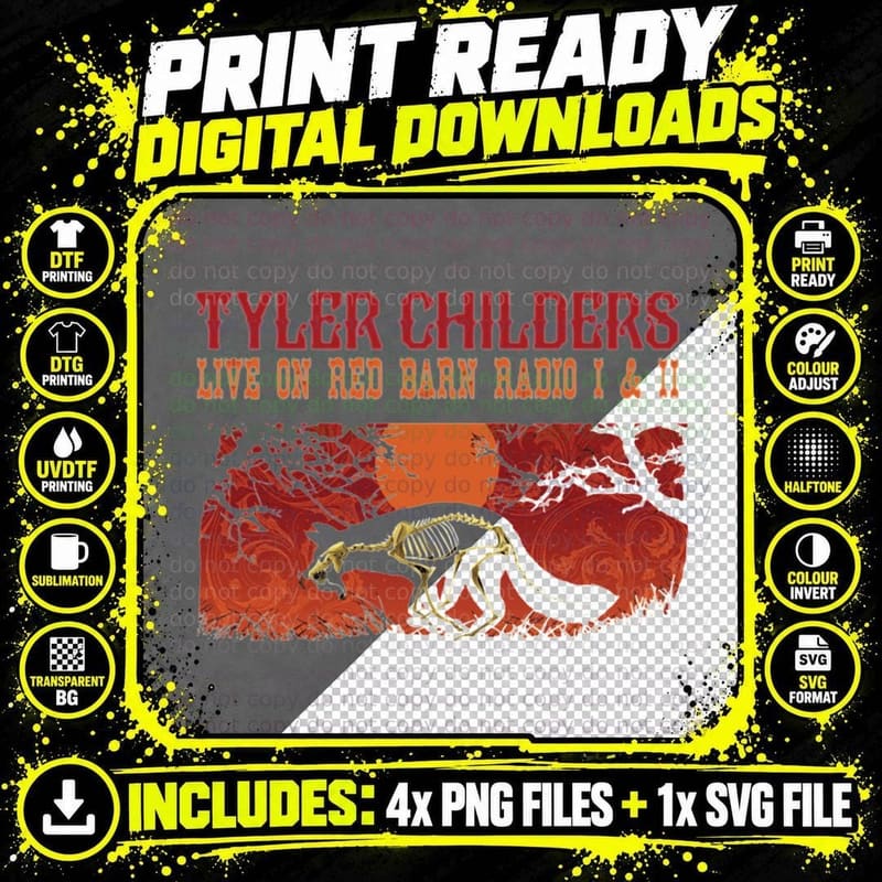 Tyler Childers Was Born and Raised in Lawrence County Png SVG Digital Bundle