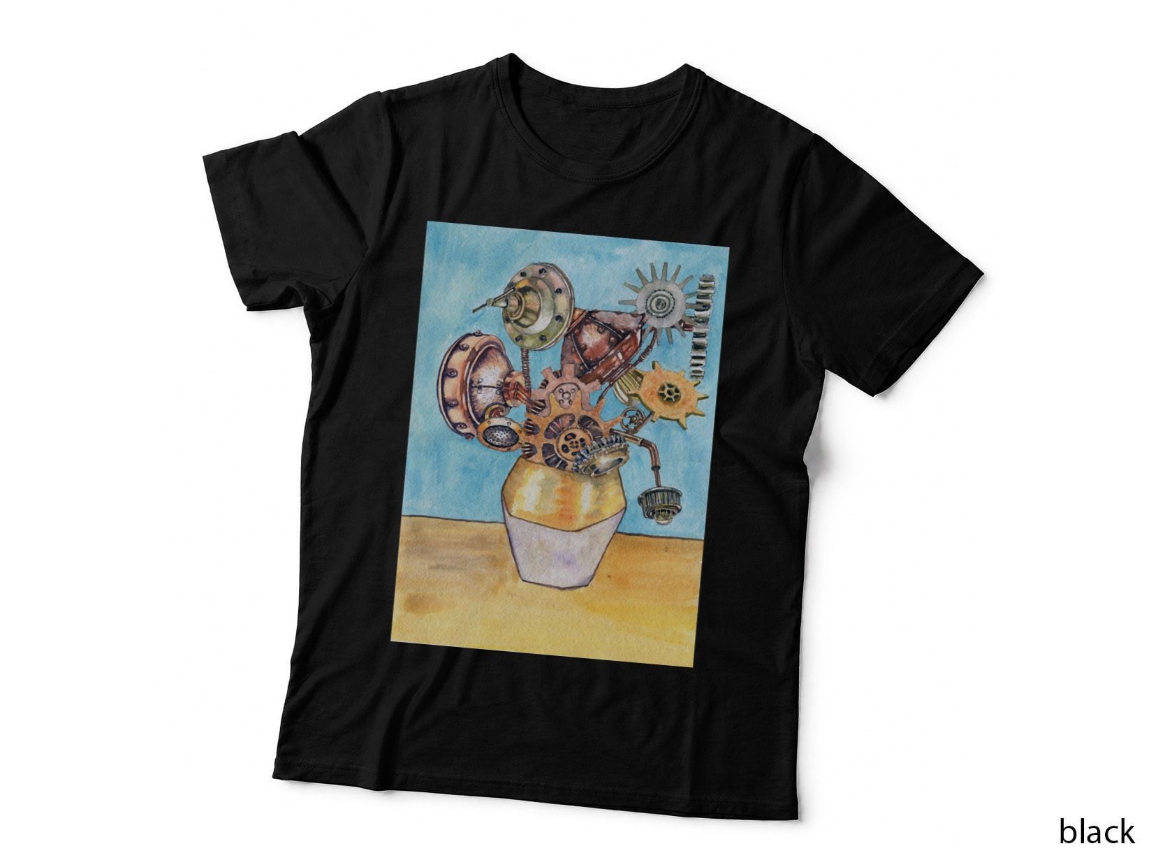 Van Gogh Sunflowers in Steampunk Style T-Shirt