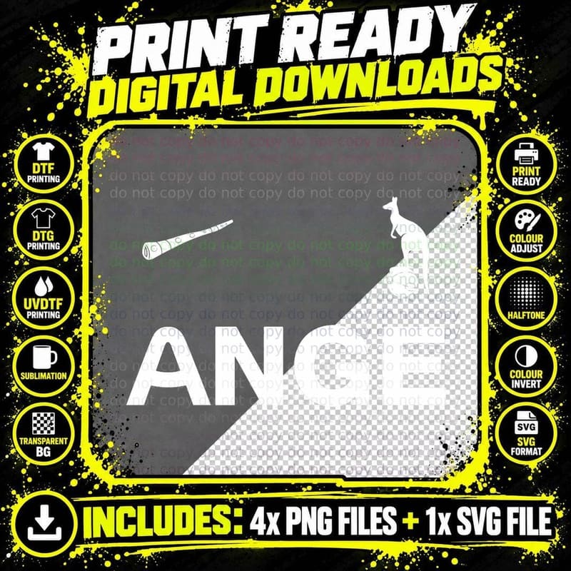 Ange Postecoglou Tottenham Kit (White Design on Dark Png SVG Digital Bundle