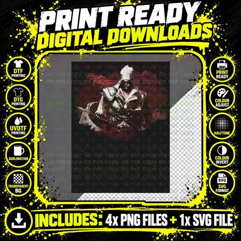 Assassin's Creed Tri-Blend T-Shirt Png SVG Digital Bundle