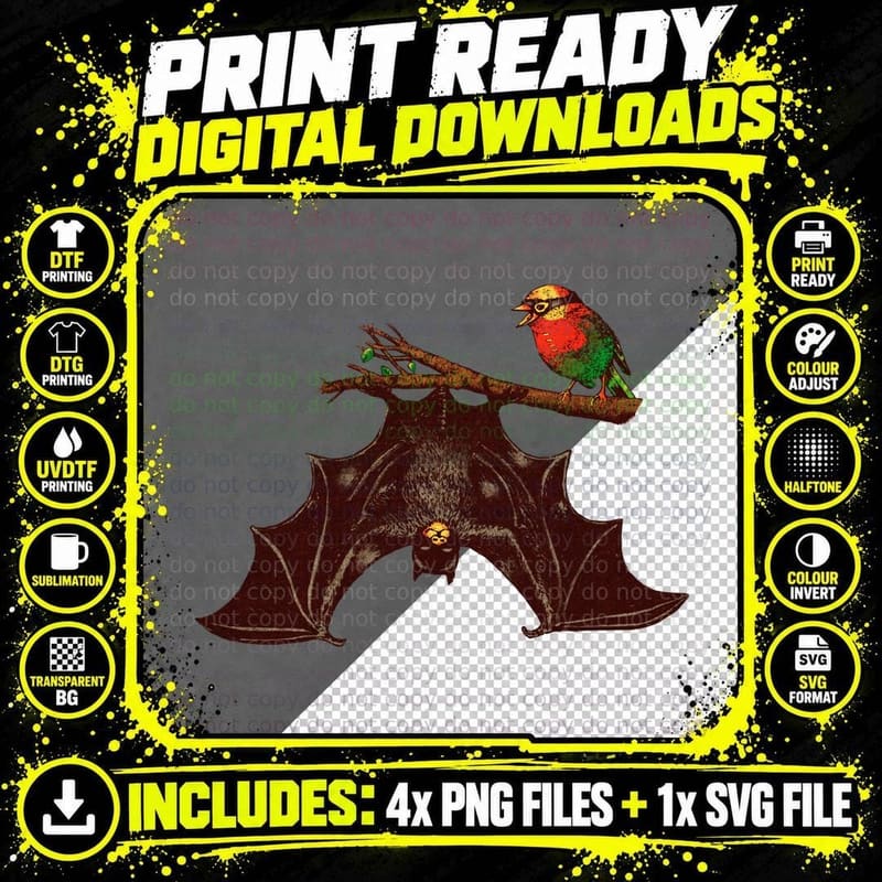 Bat & Rob T-Shirt Png SVG Digital Bundle