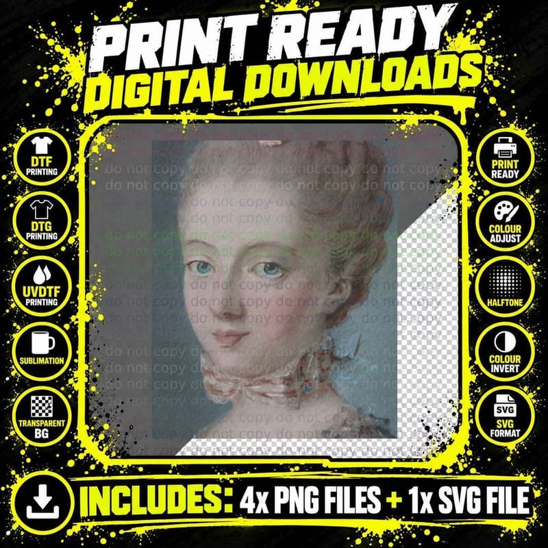 Beautiful Young Marie Antoinette Marie Antoinette Png SVG Digital Bundle