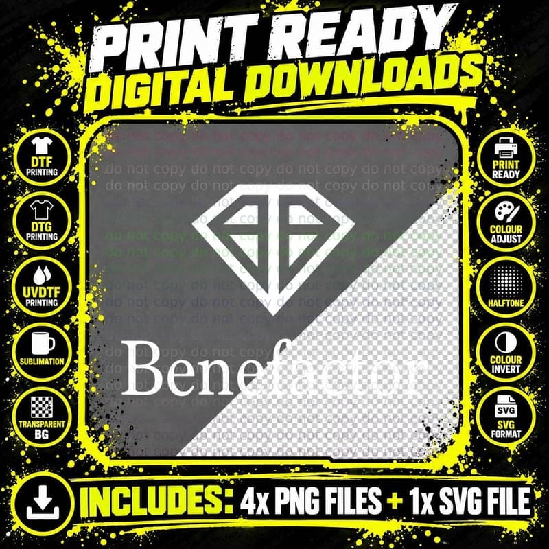 Benefactor Logo T-Shirt Png SVG Digital Bundle