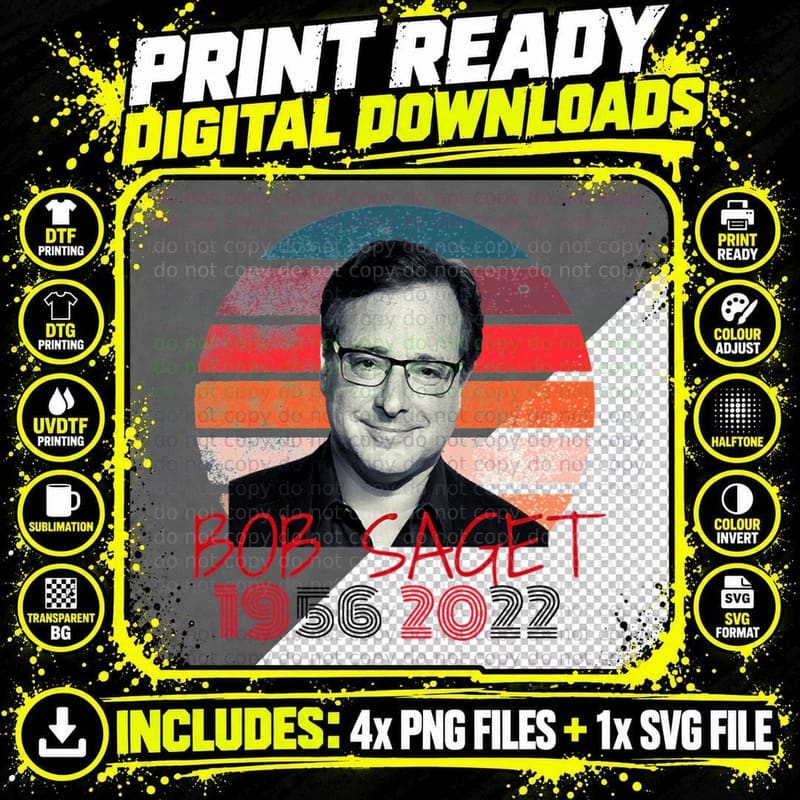 Bob Saget Essential T-Shirt Png SVG Digital Bundle