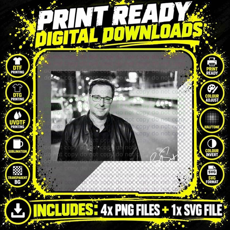 Bob Saget, Danny Tanner, Full House Png SVG Digital Bundle