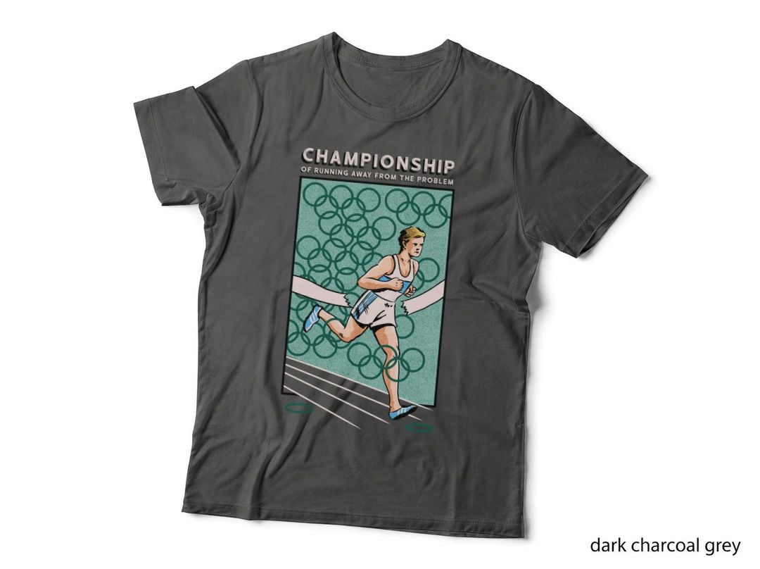 Championship of Running Away from the Problem T-Shirt