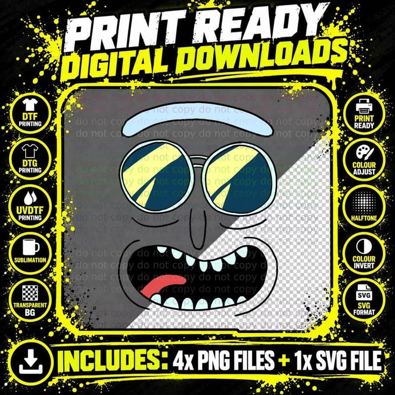 Cool as a Rick T-Shirt Png SVG Digital Bundle