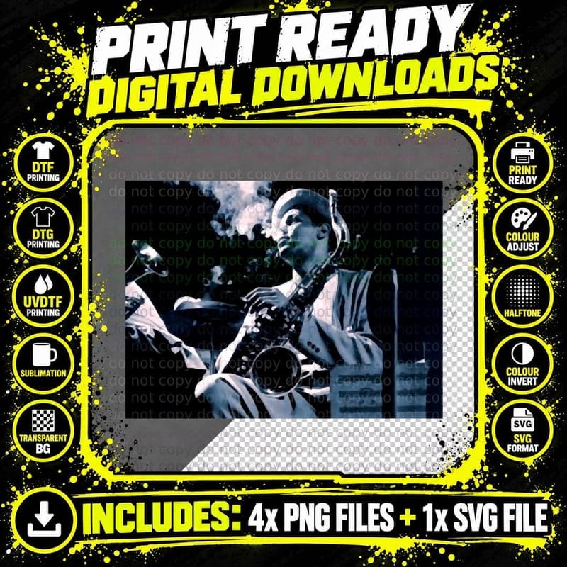 Dexter Gordon Essential T-Shirt Png SVG Digital Bundle