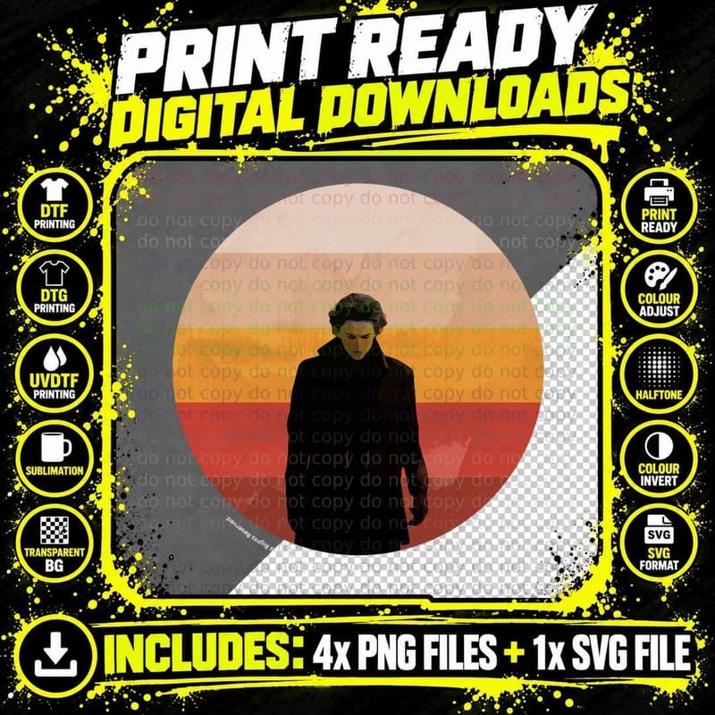 Dune 2020 Inkpress Artwork T-Shirt Png SVG Digital Bundle