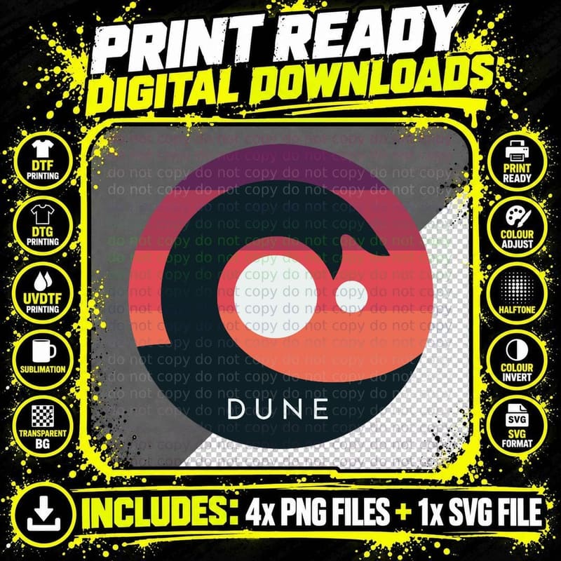 Dune 2020 Sandworm Arrakis T-Shirt Png SVG Digital Bundle