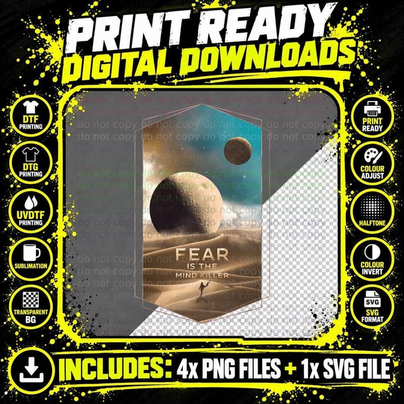 Dune Moons, Muad'dib on Arrakis 1 T-Shirt Png SVG Digital Bundle
