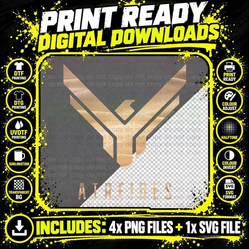 Dune, House Atreides Symbol T-Shirt Png SVG Digital Bundle