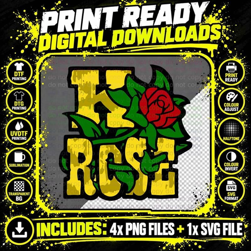 GTA San Andreas K Rose T-Shirt Png SVG Digital Bundle