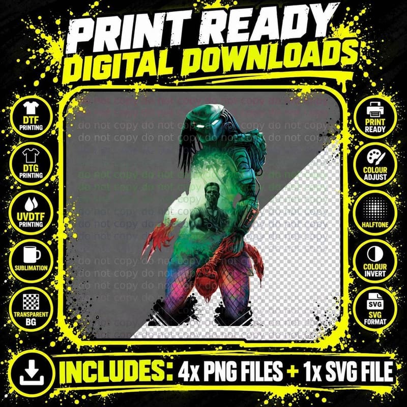 Hunter's Game- Predator T-Shirt Png SVG Digital Bundle
