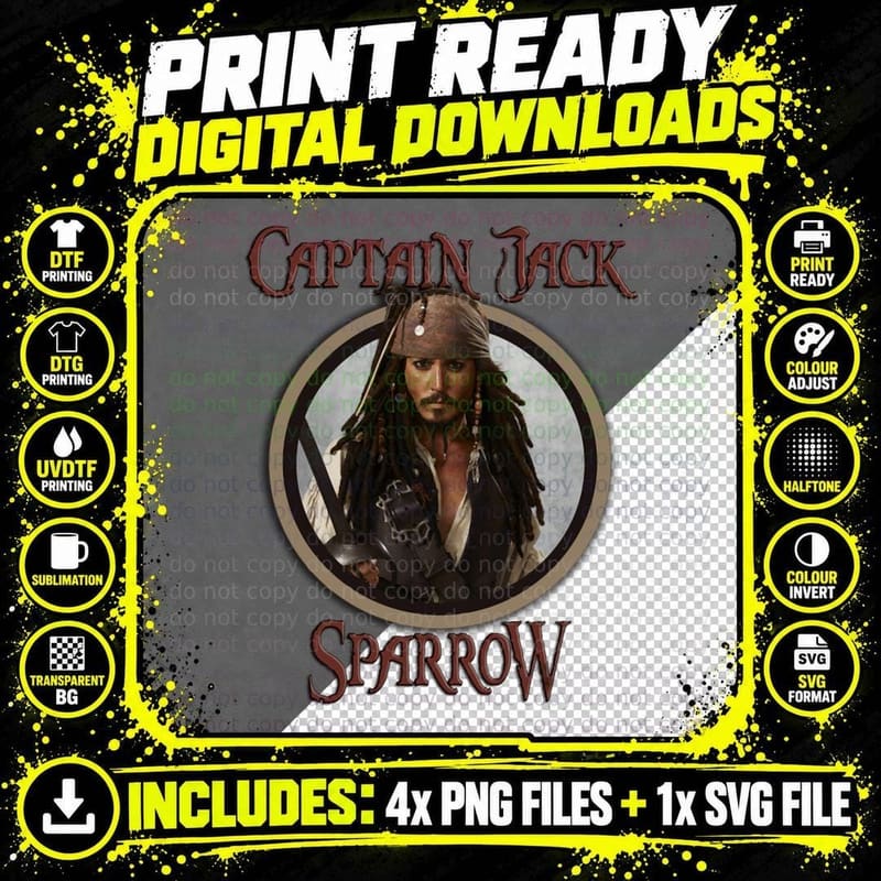 I'm Captain Jack Sparrow, Mate - Jack Sparrow T-Shirt Png SVG Digital Bundle