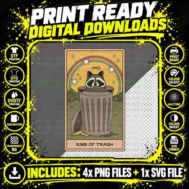 King of Trash 1 T-Shirt Png SVG Digital Bundle