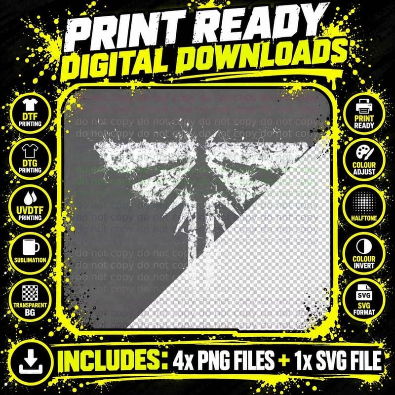Last of Us Firefly T-Shirt Png SVG Digital Bundle
