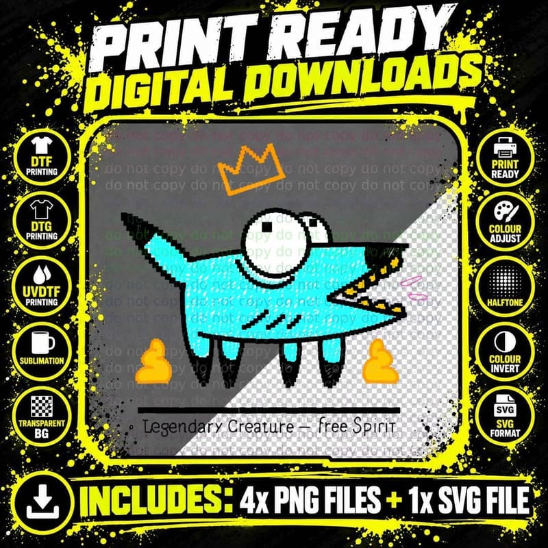Legendary Creature - FREE Spirit - Essential T-Shirt Png SVG Digital Bundle