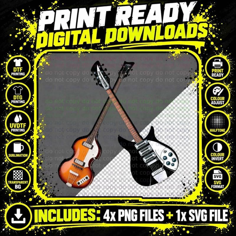 Lennon & Mccartney T-Shirt Png SVG Digital Bundle