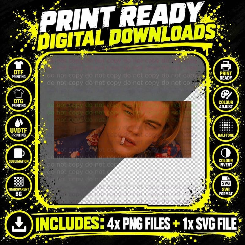 Leonardo Dicaprio 'Romeo and Juliet' T 2 T-Shirt Png SVG Digital Bundle
