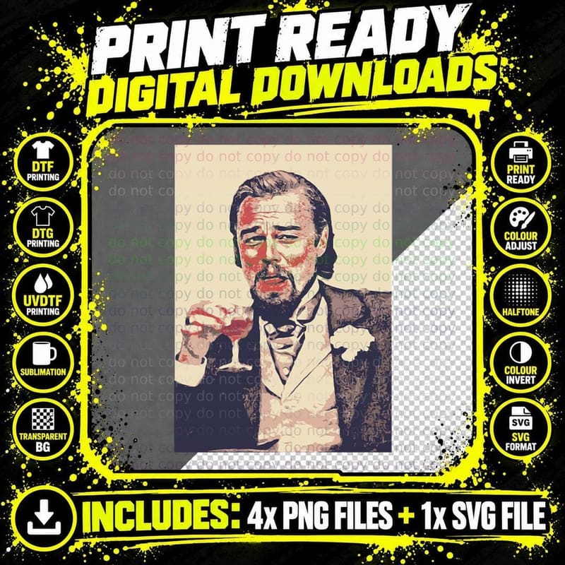 Leonardo Dicaprio Memes T-Shirt Png SVG Digital Bundle