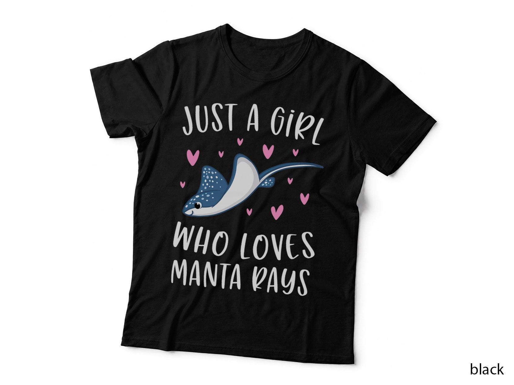 Manta Ray for Girls Just a Girl Who Loves Manta Rays T-Shirt