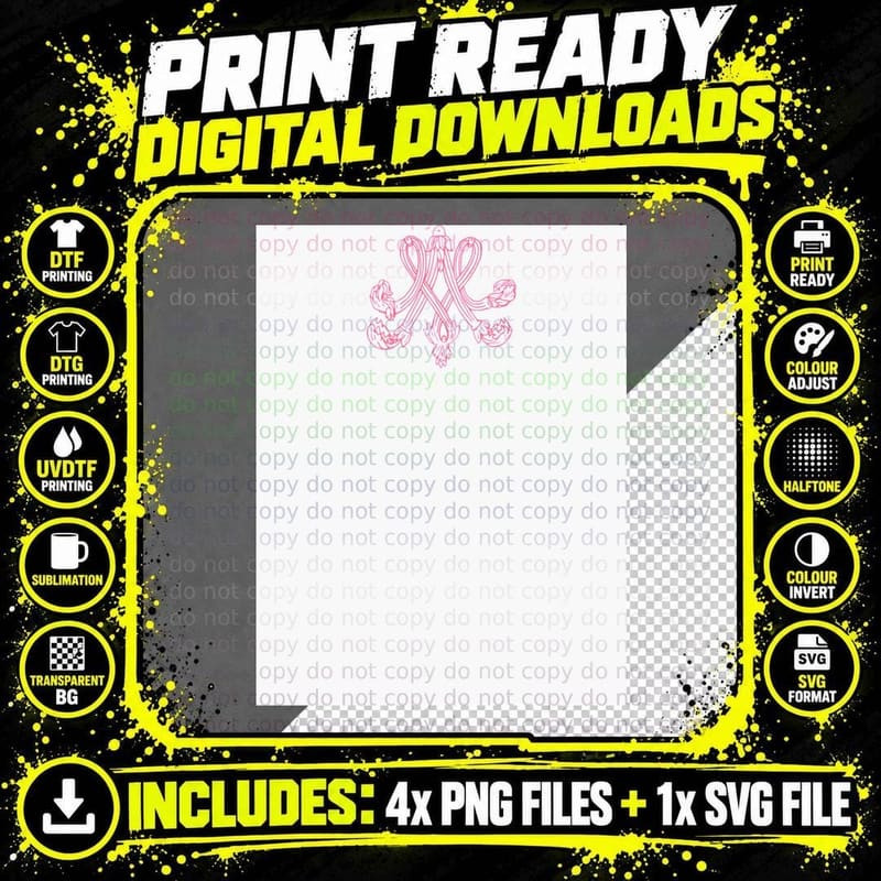 Marie Antoinette - Monogramm - Royal Monogram 1 T-Shirt Png SVG Digital Bundle