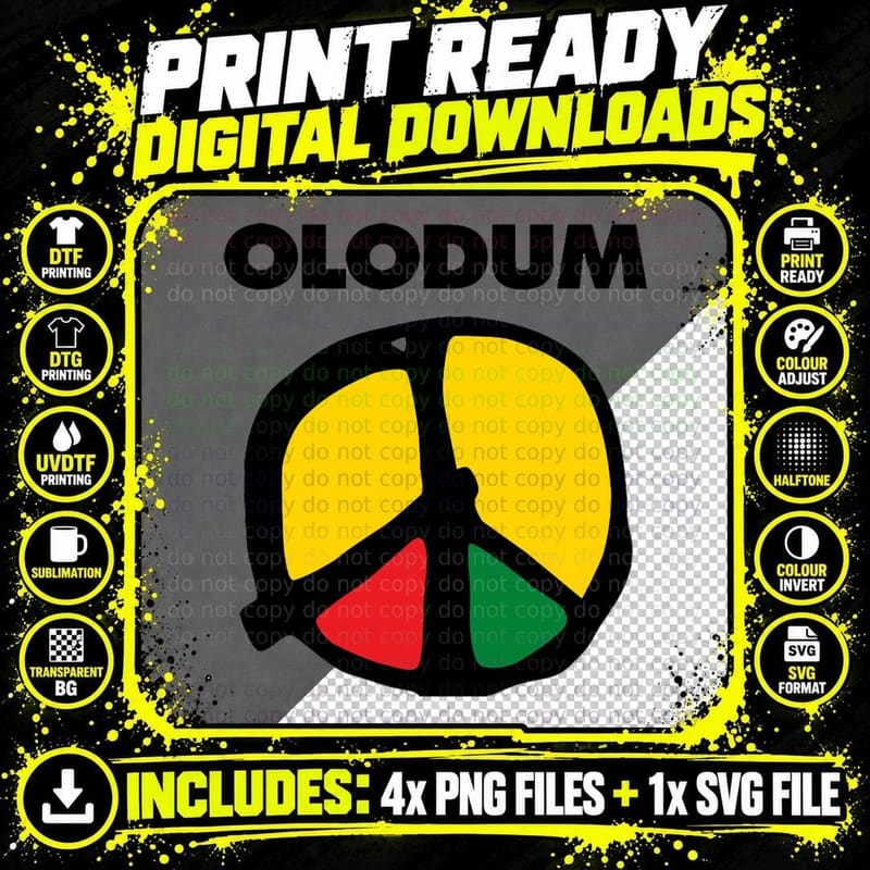 Olodum Michael Jackson PEACE and LOVE T-Shirt Png SVG Digital Bundle