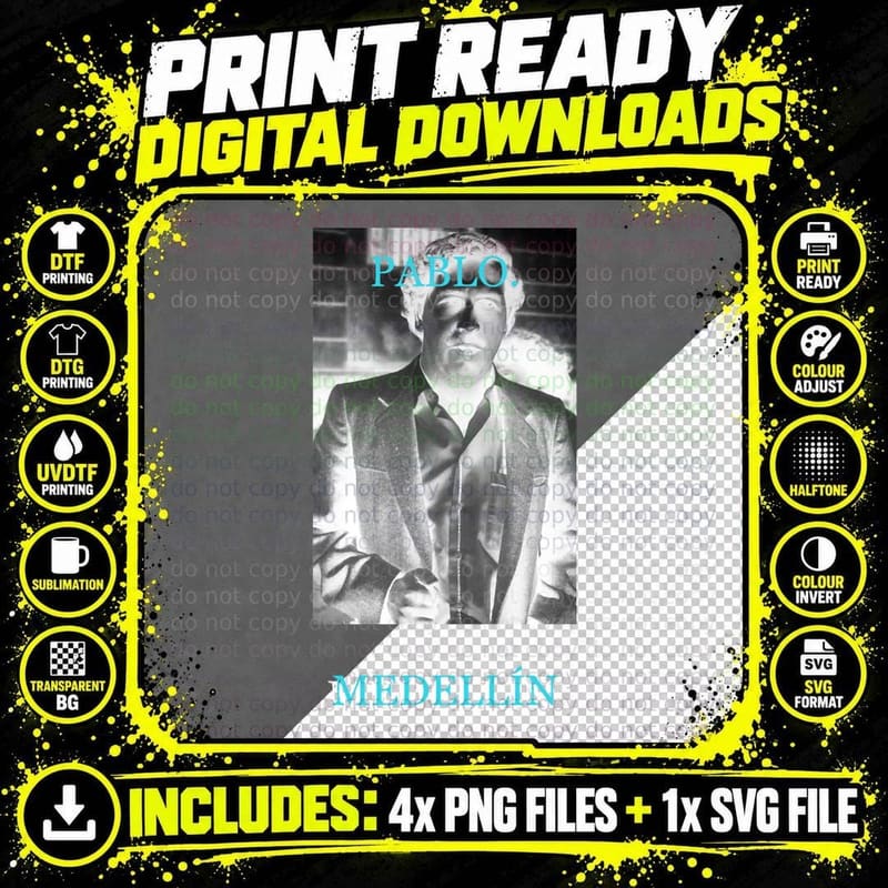 PABLO. Escobar - Medellín T-Shirt Png SVG Digital Bundle