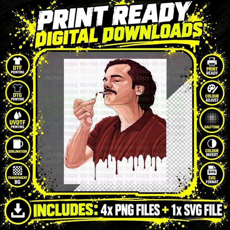 Pablo Emilio Escobar Gaviria T-Shirt Png SVG Digital Bundle