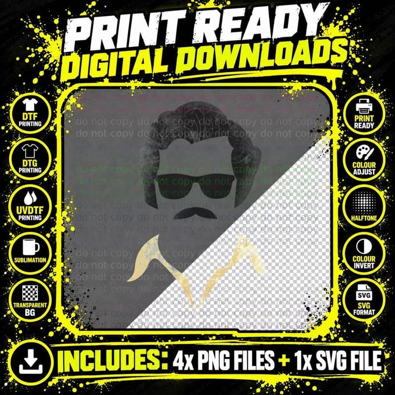 Pablo Escobar Sunglasses Tt T-Shirt Png SVG Digital Bundle