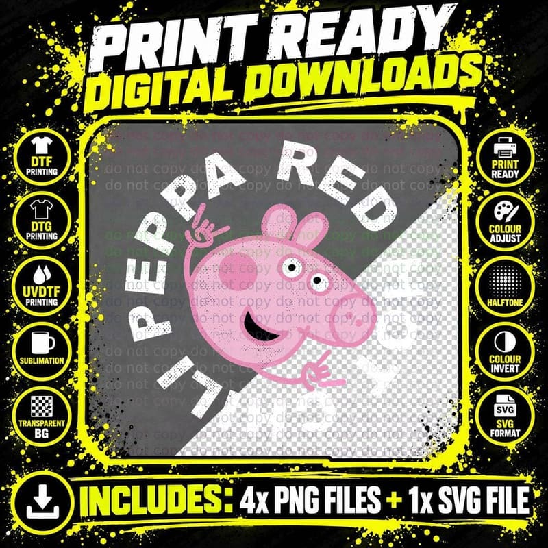 RED HOT CHILI PEPPA T-Shirt Png SVG Digital Bundle