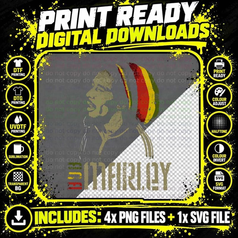 Rasta One Love T-Shirt Png SVG Digital Bundle